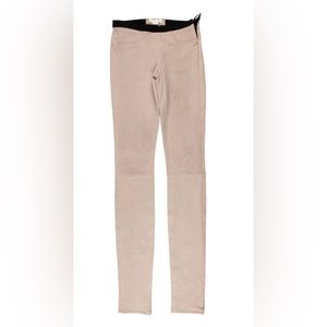 HELMUT LANG LAMB LEATHER SKINNY LEG PANTS